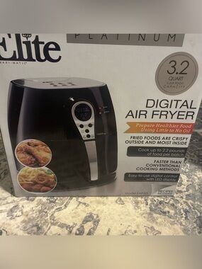 Digital Air Fryer - Black, 3.2 Quart